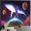 Tapestries Fantasy Sky Whale Cute Girl Cure Home Decor Tapestry Hippie Bohemian Psychedelic Scene Bedroom Wall Tapestry R230713