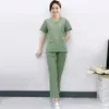 Pantaloni a due pezzi da donna Clinica odontoiatrica Donne Scrub Abiti uniformi Abbigliamento da lavoro di bellezza Abbigliamento da lavoro femminile personale