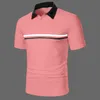 Erkek Polos İş İş Gündelik Polo Gömlek Erkekler Kart Kısa Kollu T-Shirt Yaz Golf Gömlek Düz Renk Basit Üstleri Moda Fitness Giyim 230712