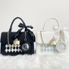 Abendtaschen Xiuya Nette Lolita Party Itabag 2023 Sommer Kawaii Japanische Süße Schleife Knoten Handtaschen für Frauen Weiße PU Leder Messenger Bag 230712