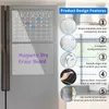 Акриловая магнитная доска для сухого стирания и календарь для холодильника, прозрачный набор из 2 календаря доски для сухой стирания