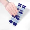 Nail Stickers 20 Strips Snowflake Pattern Stamping Gel Adhesive Waterproof Long Lasting Full Wraps UV Lamp Need