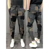 Herenbroeken Koreaanse stijl Man Japan Streetwear Trekkoord Sport Baggy Joggers Trainingspak Mode Geruite Harem Joggingbroek Wollen broek