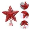 Рождественские украшения 2pcs Sparkling Topper Topper Hollow Out Star Рождественский декор.