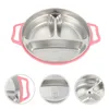 Borden Baby Metalen Bedieningspaneel Verdeelde Plaat Snack Schotel Lunchbox Dienblad RVS Serveerkind