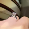 Cluster Rings Real 1 Diamond Ring For Women Fine 925 Jewelry Anillos De Wedding Bizuteria Solid S925 Sterling Silver Box Gemstone