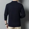 メンズセーター冬厚みのあるサーマルウールセーターラペルピュアウールポロシャツハイエンド洗練されたプルオーバー