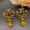 Backs Earrings Timeless Wonder Fancy Zirconia Geo Clip On For Women Designer Jewelry Non Pierced Trendy Runway Gift Top Mediaeval 3322