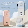 Elektrik Fanları Taşınabilir Katlanır Fan Dijital Ekran Boyun Asma Fan USB Ayarlanabilir Şarj Edilebilir Soğutma Sessiz Güç Bankası Telefon Tutucu