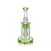 Waxmaid 7.48Inch Oxen Incycler Glass Beaker Clear Green Dab Rigs Rökning Tillbehör Vatten Pipe 14mm Joint Glass Bong Bowl Us Warehouse Retail Orender Gratis frakt