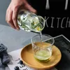 Muggar glasjuice potten muggar kort stil transparent frukost kopp hög temperatur motstånd kreativt kaffemjölk te cocktail muggar r230713