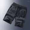 Shorts Masculino Secagem Rápida Corrida GYM 2023 Verão Casual Clássico Marca Masculino Calça Preta