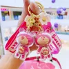 Fashion blogger designer jewelryAcrylic Strawberry Bear Keychain Exquisite Blind Box Toy Keychain mobile phone Keychains Lanyards KeyRings wholesale YS06