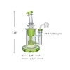 7.48inch Taurus Incycler Unique seed of life percolator beaker clear Green dab rig water pipe 14mm Joint Glass Bong Bowl US warehouse retail order free shipping