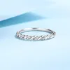 Cluster Anéis Moissanite Diamante Jóias Anel De Noivado Feminino S925 Prata Esterlina Aliança Eternidade