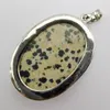 Pendant Necklaces Natural Dot Stone Bead Oval GEM Jewelry S3221