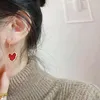 Серьговые серьги уличный стиль Love Heart Stud для женщин Red Drop Fashion Ear Cuff Pirecing Sergring Fired