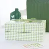 Gift Wrap Green Lattice 6 Insert Open Window Dessert Box Cupcake Muffin Paper Packaging For Spring Wedding Engagement PastryGift