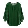 البلوزات النسائية غير الرسمية قميص قمم فضفاضة o-pulver pulver intage top Spring Autumn Design Long Sleeve Fashion T-Shirt B276