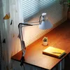Lampes de table Lampe à bras long Lampe de travail pliante Étudiant Dortoir Étude Clip de bureau Plug-in Protection des yeux Lecture