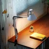 Tischlampen, lange Armlampe, zusammenklappbar, Arbeitsleuchte, Studentenwohnheim, Arbeitszimmer, Schreibtisch, Clip-Plug-in, Augenschutz, Lesen