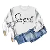 Women's Hoodies Super Mom Wife Tired Print Fall And Winter Long-sleeved Sweatshirt