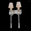 Wall Lamp Headboard Crystal European Style Villa Bedroom Living Room Dining Luxury Mirror Headlight