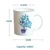 أكواب نبات القهوة المطبوعة كوب القهوة الأوكالبتوس الصبار السيراميك للألوان المائية العظمية الصين شاي حليب موسلي كؤوس الفن الحديثة هدية R230713