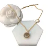 Collana con pendente in oro con diamanti da donna di lusso Designer Collane con catena a maglie classiche Lady Fashion Brand Lettera F Accessori per gioielli 2307133BF