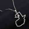 Pendant Necklaces Stainless Steel Guatemala Map Necklace Jewelry Of Heart Charm