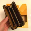 디자이너 Zippy Wallet 고품질 소프트 가죽 남성 여성 상징적 인 질감 패션 긴 지퍼 지갑 동전 지갑 카드 케이스 홀더 WIH 상자