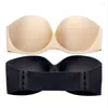 Women's Shapers Women Strapless Bra Plus Size Solid Color Multiway Invisible Seamless Underwired No Padding Sexy Sujetador