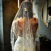 Bijoux de cheveux de mariage JaneVini Voiles de mariée en dentelle coréenne élégante avec peigne fait à la main 3D papillon jaune 1 niveau voile mariée accessoires de cathédrale de mariage 230713