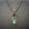 Chains Pendant Necklace Glowing Handcraft Glass And Resin Material Ghost For Woman