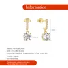 S925 Sterling Zilveren Stud Oorbellen voor Vrouwen 18K Goud/Geplatineerd Luxe Merk Bruiloft Cz Diamanten Oorbel