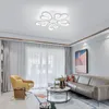 Ceiling Lights Style Acrylic LED Modern Lamp Fixture With Remote Control 5-Light Flower Flush Mount Chandelier