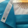 バナー フラグ 刺繍縫製 アルゼンチンの国旗 アルゼンチン国旗 世界の国旗 バナー ナイロン オックスフォード生地 3x5フィート 90x150cm 230712