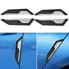 New 4pcs Car Side Door Edge Protector Stickers Warning Anti-scratch Reflective Strips Decal Carbon Fiber Style Car Decor Accessories