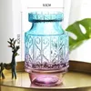 Vasen Nordic Relief Elegante Glasvase Home Decor Blume Transparent für Dekoration Flasche