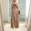 Conjunto de roupa de oração muçulmana Ramadan Vestido feminino com capuz Hijab Conjuntos de saia Jilbab Abaya Longo Khimar Djellaba Eid vestido islâmico Niqab253c