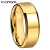 Обручальные кольца 6/8 мм высококачественный золотой цвет обручальные кольца, женщины, вольфрам