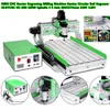 320W 스핀들 미니 CNC 라우터 조각장 밀링 머신 갠트리 원형 레일 USB 포트 385x275mm 3/4 축 조각 알루미늄.