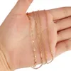 10pcslot из нержавеющей стали плоская кабельная цепь Женские ожерелья Diy Link Chains Подвесные ожерелья для ювелирных изделий.
