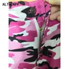 Pantaloni da donna Capris Streetwear Camouflage Hip Hop Cargo Donna Pantaloni sportivi a vita alta Pantaloni boyfriend Camo Pantalon Femme 230713