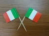 Banner Flags Italy Toothpick Flag 500Pcs Paper Food Picks Dinner Cake Toothpick Cupcake Decoration Fruit Cocktail Sticks Party Topper Sticks 230712