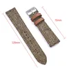 Uhrenarmbänder 18 mm 20 mm 22 mm Vintage Echtlederband Ersatzarmband für Männer Frauen Schnellverschluss-Armband Webband 230712