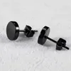 Stud Earrings 6 Pairs Black Unisex Set Stainless Steel Piercing Hoop For Men Women Gothic Street Hip Hop Circle Earring