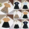 Flickklänningar barnkläder bebis barnklänning ungdom Klassiskt mönsterdesignermärke Letter Set Kjol storlek 100-160 t8sI#