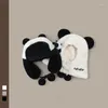 Berets Fashion Panda Black White Knitted Hat For Women Men 2023 Autumn Winter Comfortable Warm Beanies Pile Young Girl Arrival