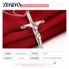 ZDADAN 925 argent Sterling croix collier chaîne pour femmes hommes mode bijoux fête cadeau L230704